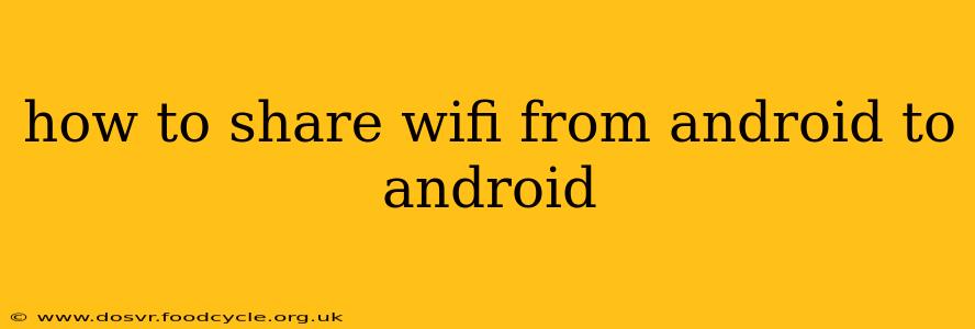 how to share wifi from android to android