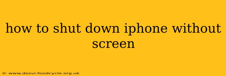 how to shut down iphone without screen