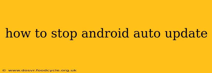 how to stop android auto update