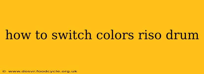 how to switch colors riso drum