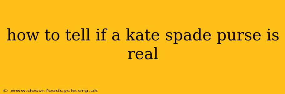 how to tell if a kate spade purse is real
