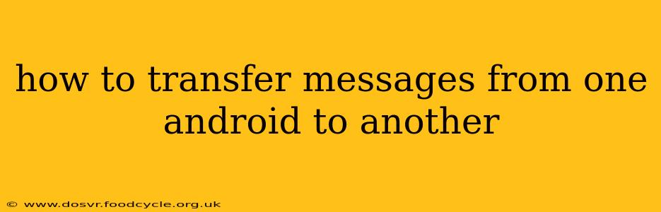 how to transfer messages from one android to another