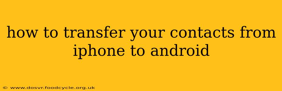 how to transfer your contacts from iphone to android