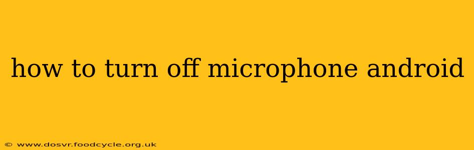 how to turn off microphone android