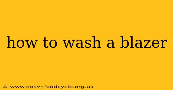 how to wash a blazer