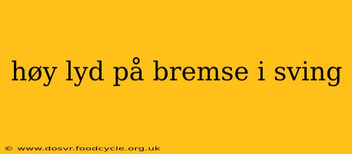 høy lyd på bremse i sving