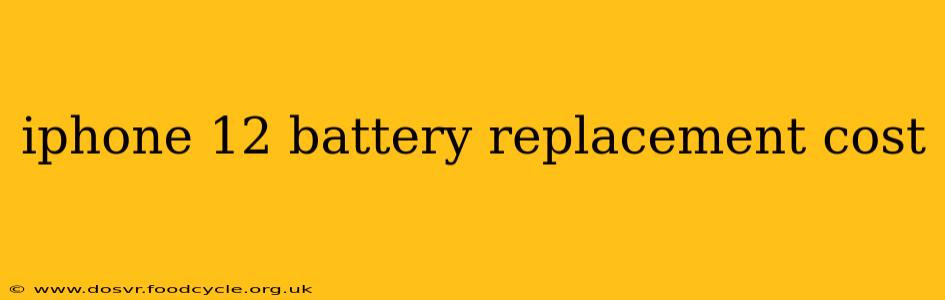 iphone 12 battery replacement cost