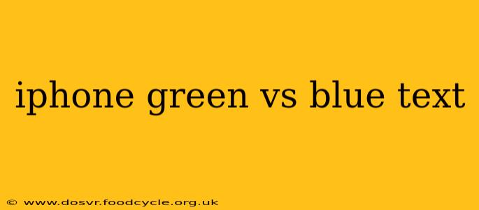 iphone green vs blue text