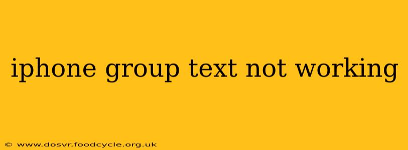 iphone group text not working