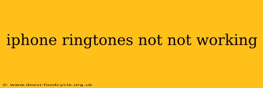 iphone ringtones not not working