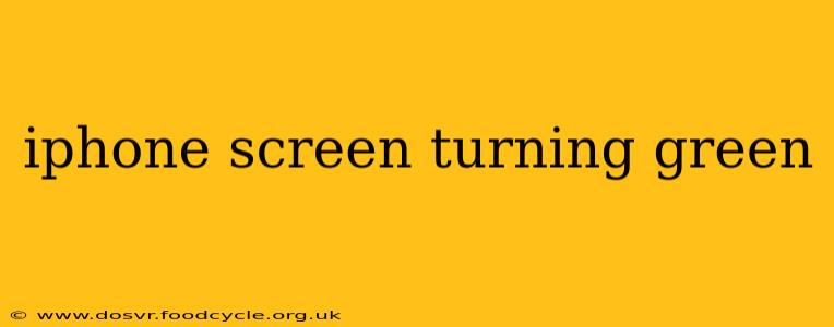 iphone screen turning green