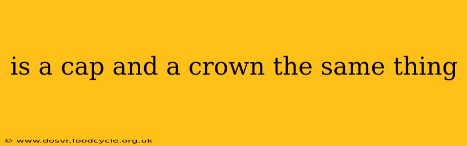 is a cap and a crown the same thing