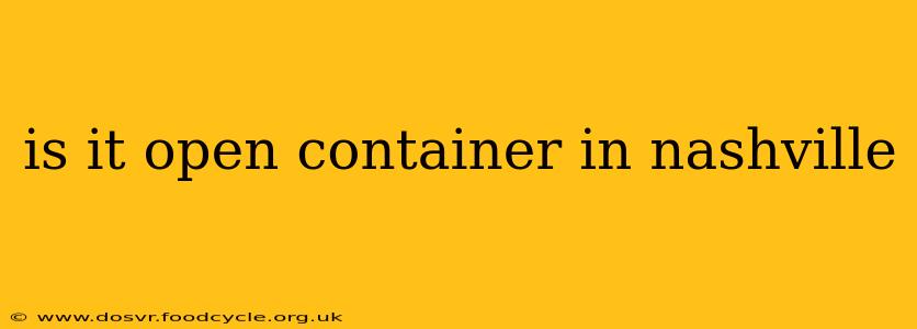 is it open container in nashville