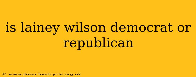 is lainey wilson democrat or republican