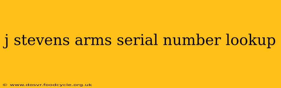 j stevens arms serial number lookup