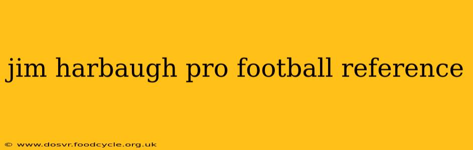jim harbaugh pro football reference