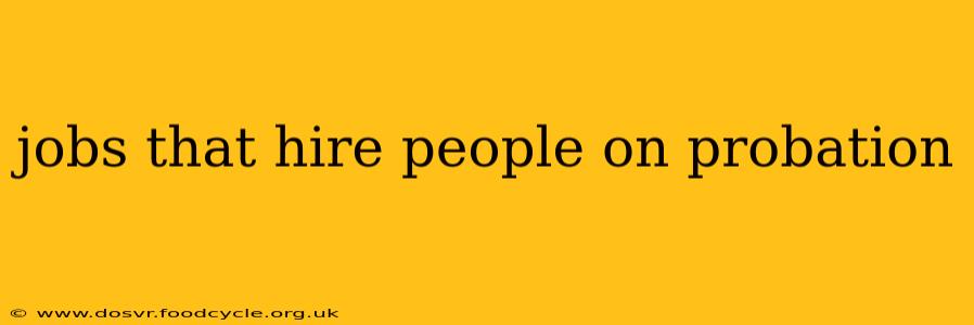 jobs that hire people on probation