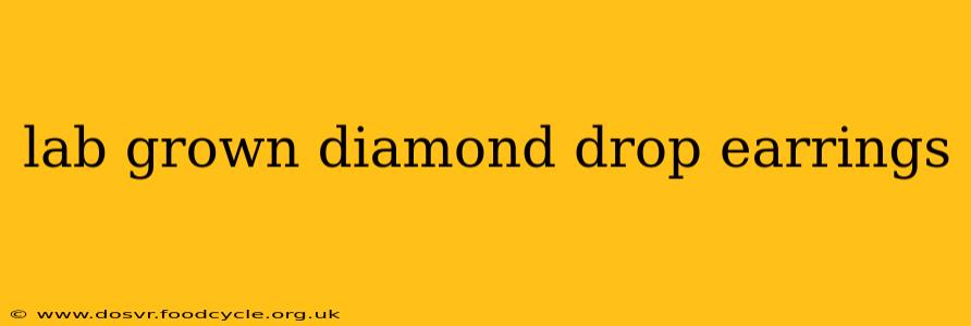lab grown diamond drop earrings