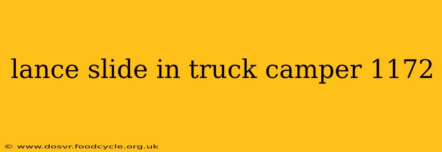 lance slide in truck camper 1172