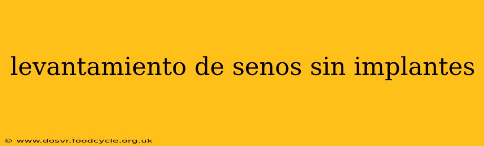 levantamiento de senos sin implantes