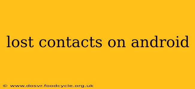 lost contacts on android