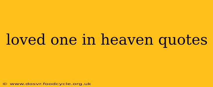 loved one in heaven quotes