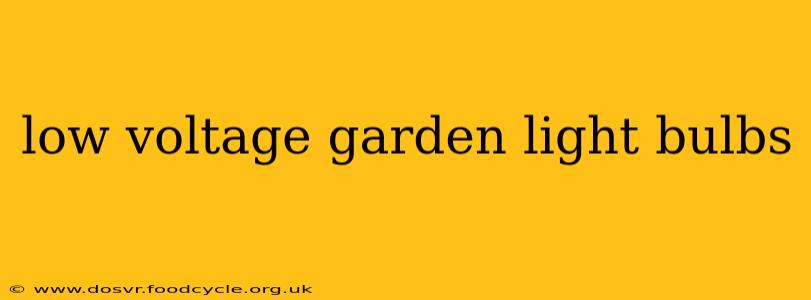 low voltage garden light bulbs