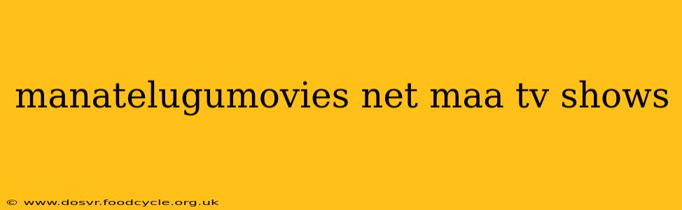 manatelugumovies net maa tv shows