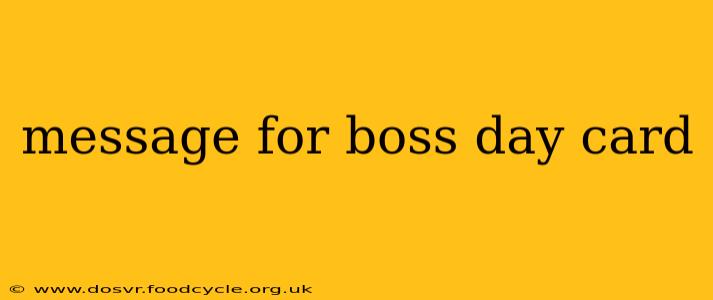 message for boss day card