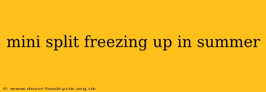 mini split freezing up in summer