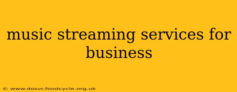 music streaming services for business