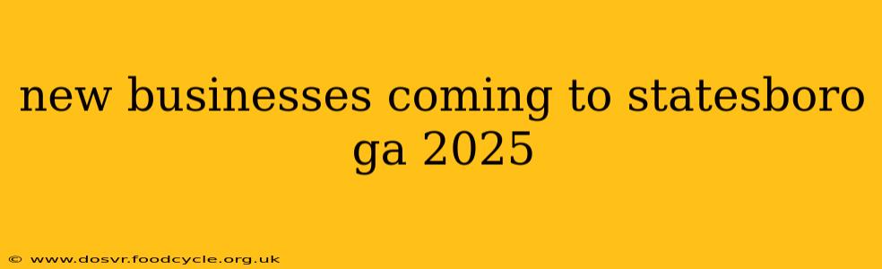 new businesses coming to statesboro ga 2025