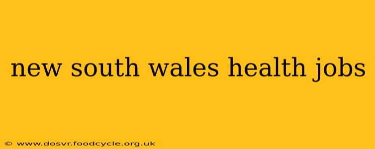 new south wales health jobs