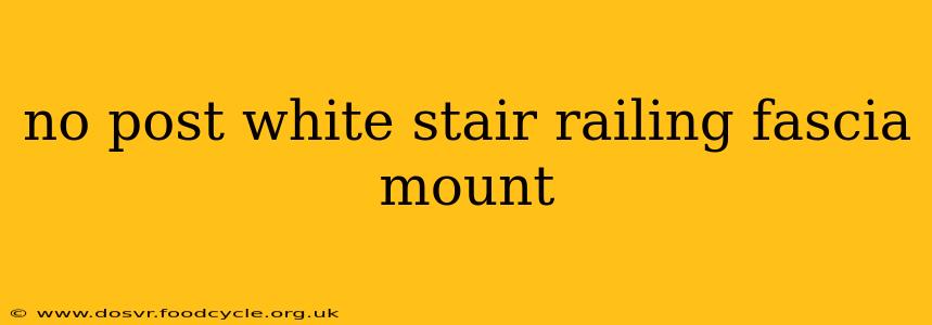 no post white stair railing fascia mount