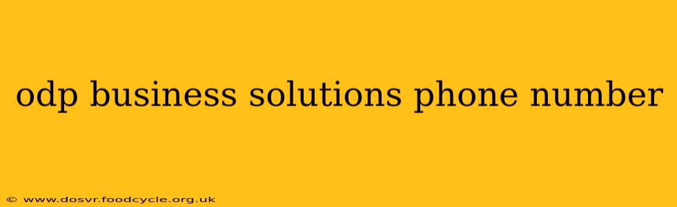 odp business solutions phone number