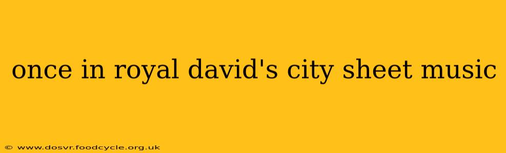 once in royal david's city sheet music