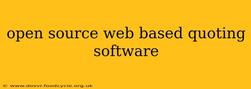 open source web based quoting software
