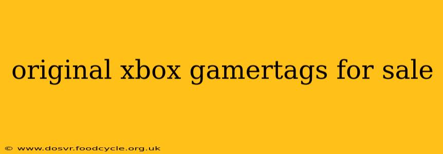 original xbox gamertags for sale