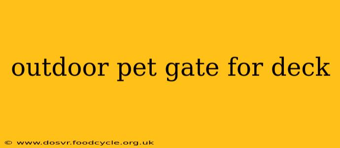 outdoor pet gate for deck