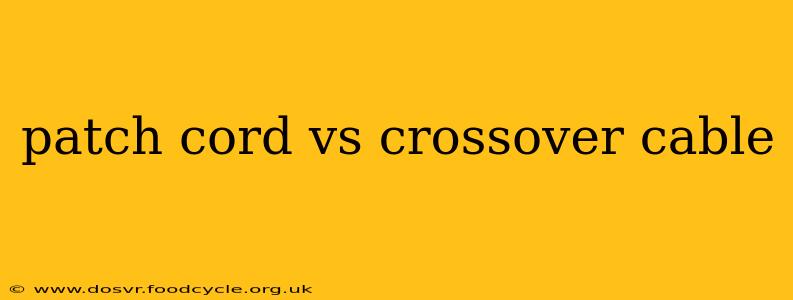 patch cord vs crossover cable