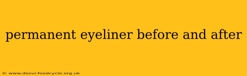 permanent eyeliner before and after