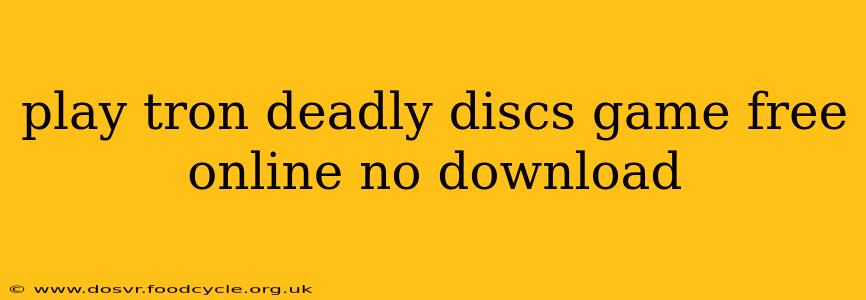 play tron deadly discs game free online no download
