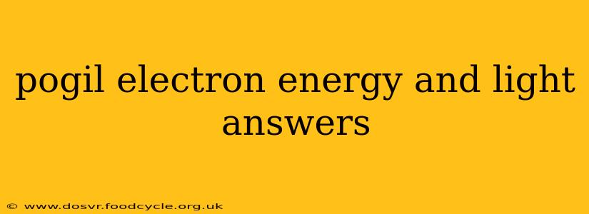 pogil electron energy and light answers