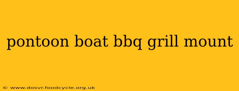 pontoon boat bbq grill mount