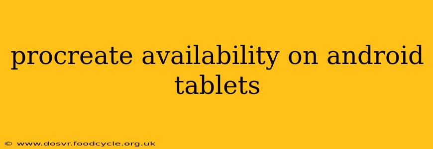 procreate availability on android tablets