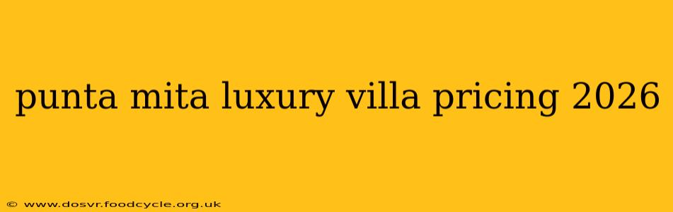 punta mita luxury villa pricing 2026