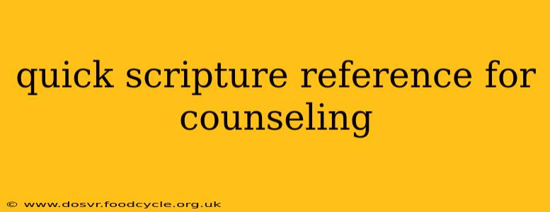 quick scripture reference for counseling