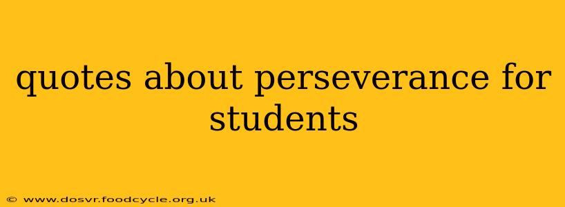 quotes about perseverance for students