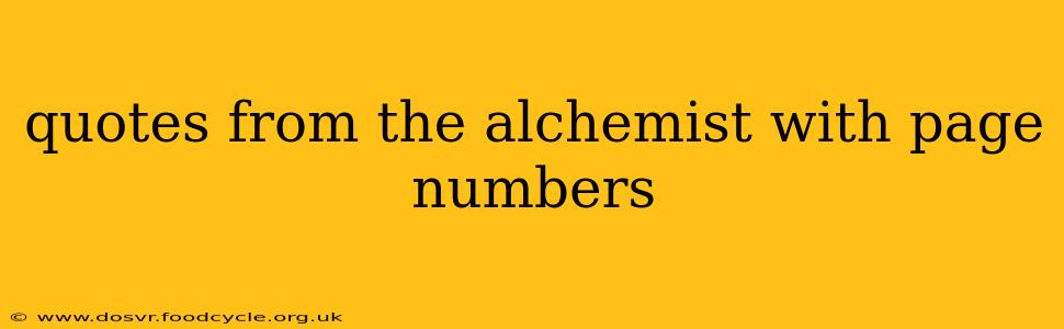 quotes from the alchemist with page numbers