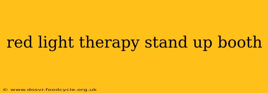 red light therapy stand up booth